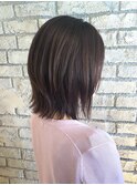 レイヤーボブ×ラベンダーブラウン