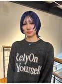 【MORGAN】ウルフカット×ネイビーカラー