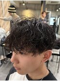 波巻きパーマ