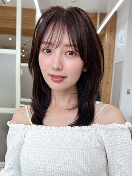 アフロートフクオカ(AFLOAT FUKUOKA) 【AFLOAT 福岡】小顔前髪ありレイヤーカット