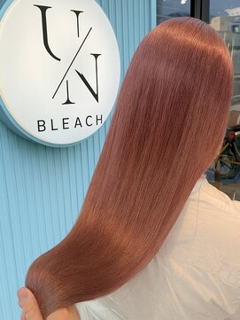 アン ブリーチ(UN BLEACH) ブリーチカラー×ピンクベージュ髪質改善Tr【高木】