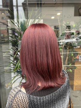 ヘアーサロンウル(hair salon ulu) (工藤)ブリーチ1回でレッドピンク