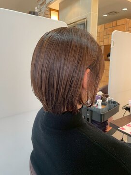 髪質改善/顔周りレイヤーカット/グレージュ[千葉/千葉駅]