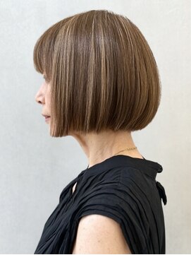 ルーファス 恵比寿 渋谷(Ruufus) 【50代60代】前下がりショートボブ/前髪あり/面長丸顔◎