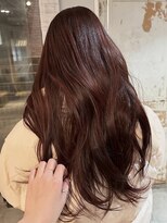 ノラ ヘアーサロン(NORA HAIR SALON) ブリーチなしダブルカラーボルドーワインレッドブラウンカラー