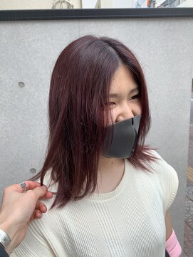 ロンドフルール 大宮東口(Lond fleur) 【林　飛夕也】大人可愛いワインレッドカラー☆