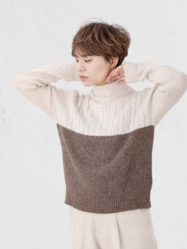 ディーバ 錦糸町(D.I.E.V.A) 20代30代40代50代大人女性ハンサムショート耳かけ艶髪ブラウン