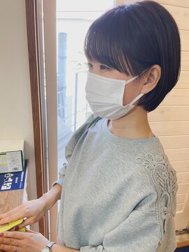 オーシャン(Ocean) 大人可愛い30代40代シースルー前髪/前下がりボブ/丸みショート