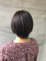 ヘアーブリーズ(hair breeze)&nbsp;20代30代大人可愛いミニボブブラウン小顔美肌ストレート丸み