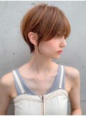 大人ガーリー×前髪ありショートブリーチなしチョコレート[大宮]