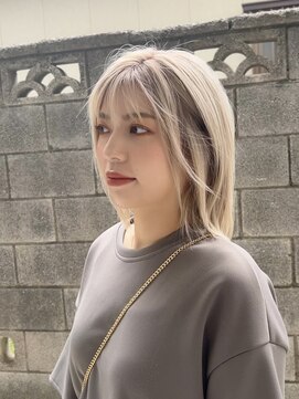 リベストバイジェービー 稲毛(li best. byjb) ピンクベージュ/インナーグレージュ/マチルダボブ/前髪【稲毛】