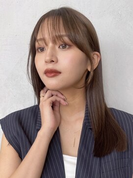 ノイ(noi) 顔周りレイヤーカットグレージュカラーくびれボブベージュカラー