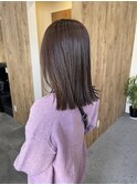 結べる切りっぱなし×アッシュベージュ