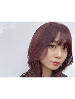 顔周り華やかに悩みを活かすStyle提案◎[大曽根/ブリーチなしダブルカラー/レイヤーカット/顔周り/学割U24]