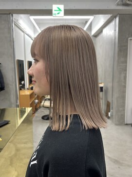 レターバイノベル(letter by novel) くすみベージュミルクティーベージュボブグレージュボブミニボブ