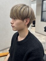 フレーム 博多店(FRAME)&nbsp;ブリーチ一回ミルクティー×刈り上げ無しマッシュ【福岡/博多】