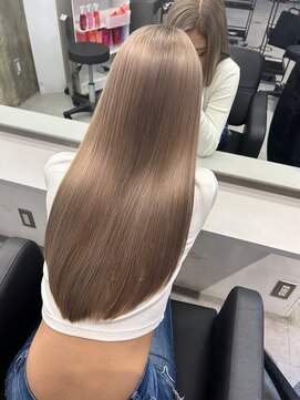 キング(K!ng) 縮毛矯正髪質改善ハイライトレイヤーカット枚方美容室エクステ