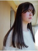 ぱつっとロングヘア/カーテンバング/BEAUTRIUM鎌倉 カギワダ