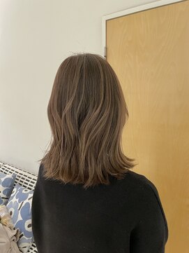 オーガニックエコ 川越(organic+eco) 30代40代大人かっこいいベージュハイライト×ミディアムレイヤー