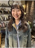 ロングパーマ パーマヘア レイヤーカット