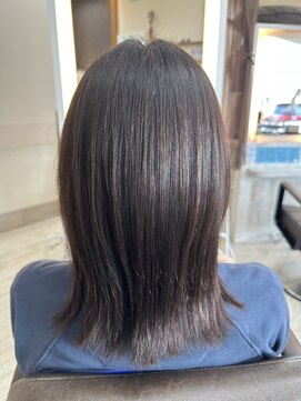 フゥカ 類家店(fuka) 縮毛矯正　ミディアムヘア　八戸