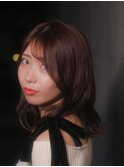 韓国ヘア/ヨシンモリミディ/シースルーバング/垢抜けミディアム