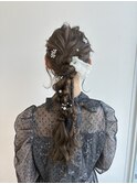 ツインポニー編みおろし