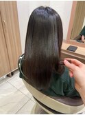 【岩城指名】ダークブラウン×髪質改善ストレート