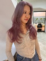 アクシス 栄店(`AXIS)&nbsp;馬渕ワンホンレイヤー/ミルクティーブロンド/ダークブルー/栄