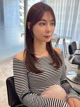 ビームズヘア 藤が丘店(Bee Ms HAIR) サラツヤロングベージュカラーブリーチしない透明感カラー