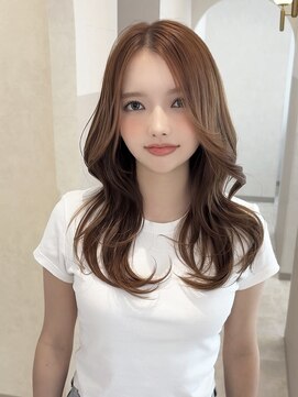 ジーナエス 札幌(Zina S) 髪質改善＊韓国レイヤー＊ミルクブラウン＊顔周り＊Zina S札幌