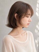 トリッカ シブヤ(TRICCA SHIBUYA) くびれボブ/外ハネボブ/ブラウンカラー/ナチュラルヘア