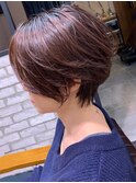 【直毛さんオススメ】手ぐしで毛流れショート×ボタニカルパーマ
