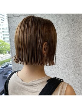 アンフェインド02(UNFEIGNED 02) クラゲヘアー/小顔に見せるヘア/ココアベージュ/伏見/栄