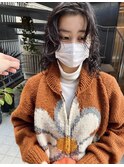 外国人風パーマスタイル
