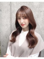 フォルテ 城北店 韓国前髪顔周り×髪質改善ピンクベージュ