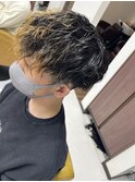 メンズ刈り上げ縦落ちツイストスパイラルパーマ
