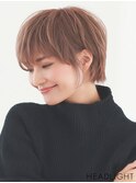 大人可愛い×丸みショートボブ×小顔カットイメチェン美髪くすみ