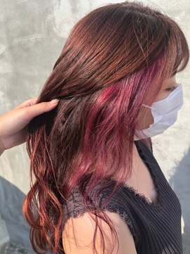 グランデュール 藤枝店(GRANDEUR) ピンクベージュ/ダブルカラー/インナーカラー/ケアブリーチ