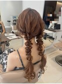 ツイン編み下ろしヘアセット＊＊10代20代30代
