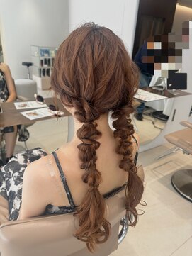 ビオラバイフーガ 綱島(Viola by FUGA) ツイン編み下ろしヘアセット＊＊10代20代30代