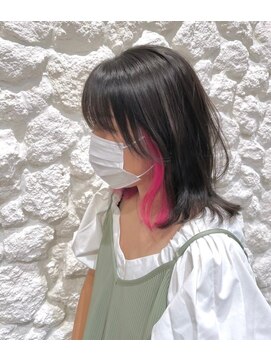 モアナバイヘッドライト 綱島店(Moana by HEADLIGHT) Moana【綱島】#インナーカラー#インナーブリーチ#ピンク