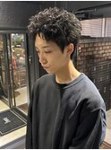 【スパイキーショート×ピンパーマ】刈り上げ/短髪/メンズパーマ