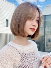 ロンド ボーイ 表参道(Lond BOY) イメチェン外ハネボブ美髪ワイドバングミディアム縮毛矯正ボブ