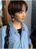 大人ナチュラルショート×シースルーバング