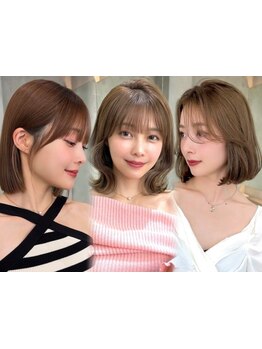 受賞歴を持つトレンドに敏感なstylistが揃う実力Salon！髪質改善/縮毛矯正/韓国ヘア［新宿/ショートボブ］