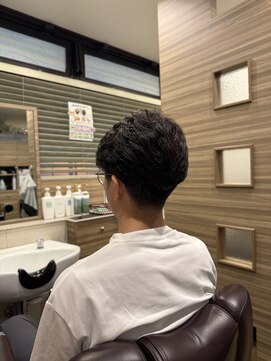 銀座マツナガ 神田店 20代30代垢抜け大人オシャレ王道ツーブロックロッドパーマ