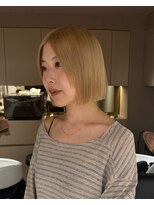 メゾンマイル 恵比寿(maison mile) #ハイトーン#ボブ#ブロンド#抜きっぱなしブロンド#ケアブリーチ