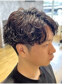 波巻きパーマシャドウパーマツイストパーマメンズカット佐賀眉毛