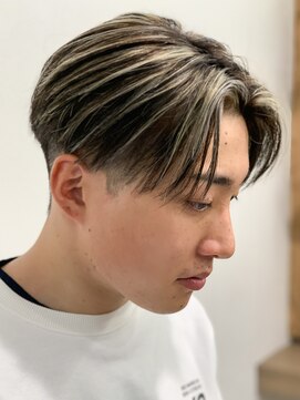 エルマーク 高槻(L-MARK) ハイライト/ツイストパーマ/メンズ/アップバング/短髪